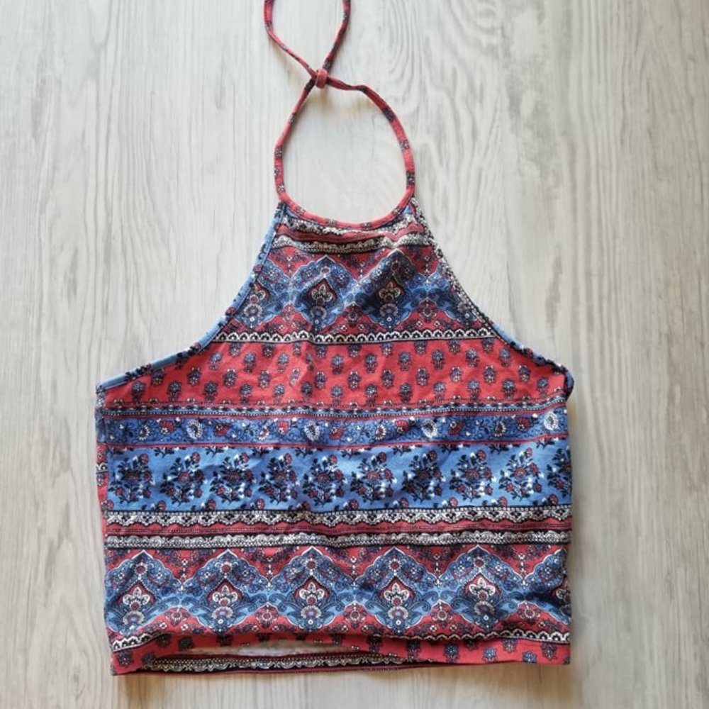 Forever21 Patterned Halter Top